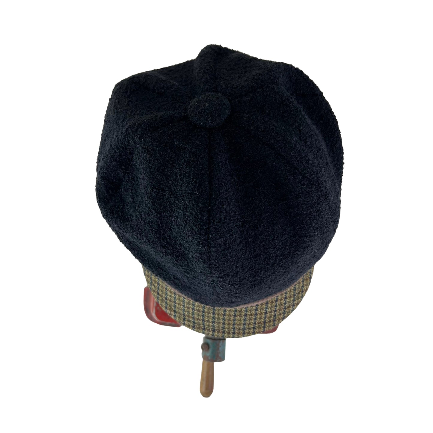 Black Brown Band Plaid Peak The Rowan Wool Cap Size Medium