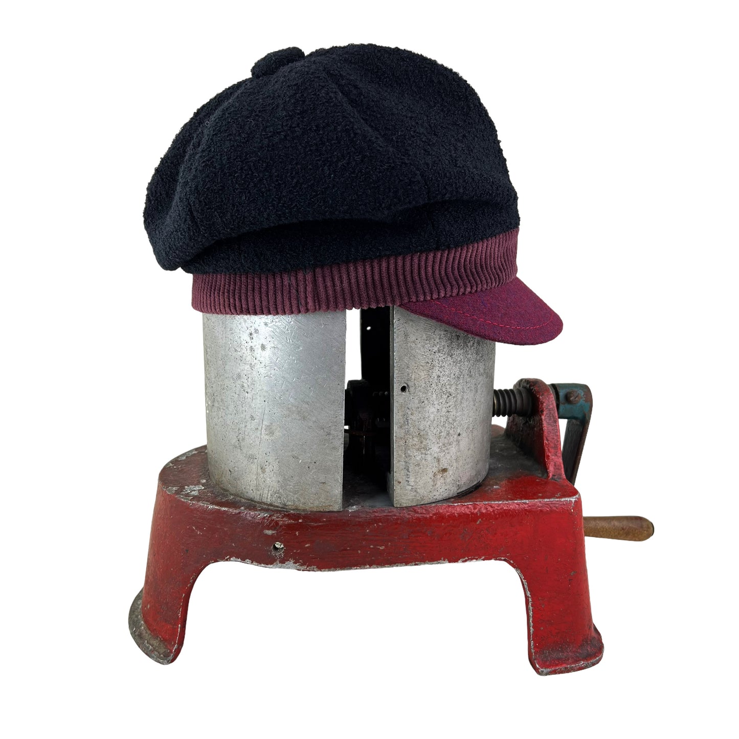 The Rowan Wool Bouclé Cap Medium Large Wine Peak Plum Band