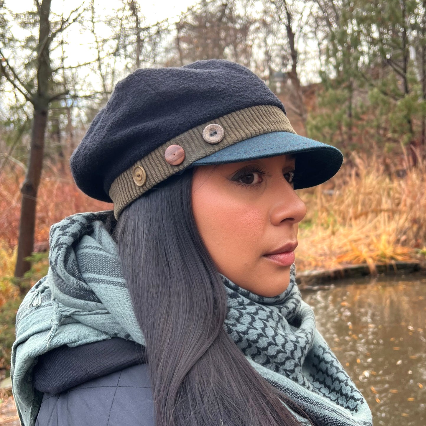 Black Olive Band Blue Peak The Rowan Cap Medium