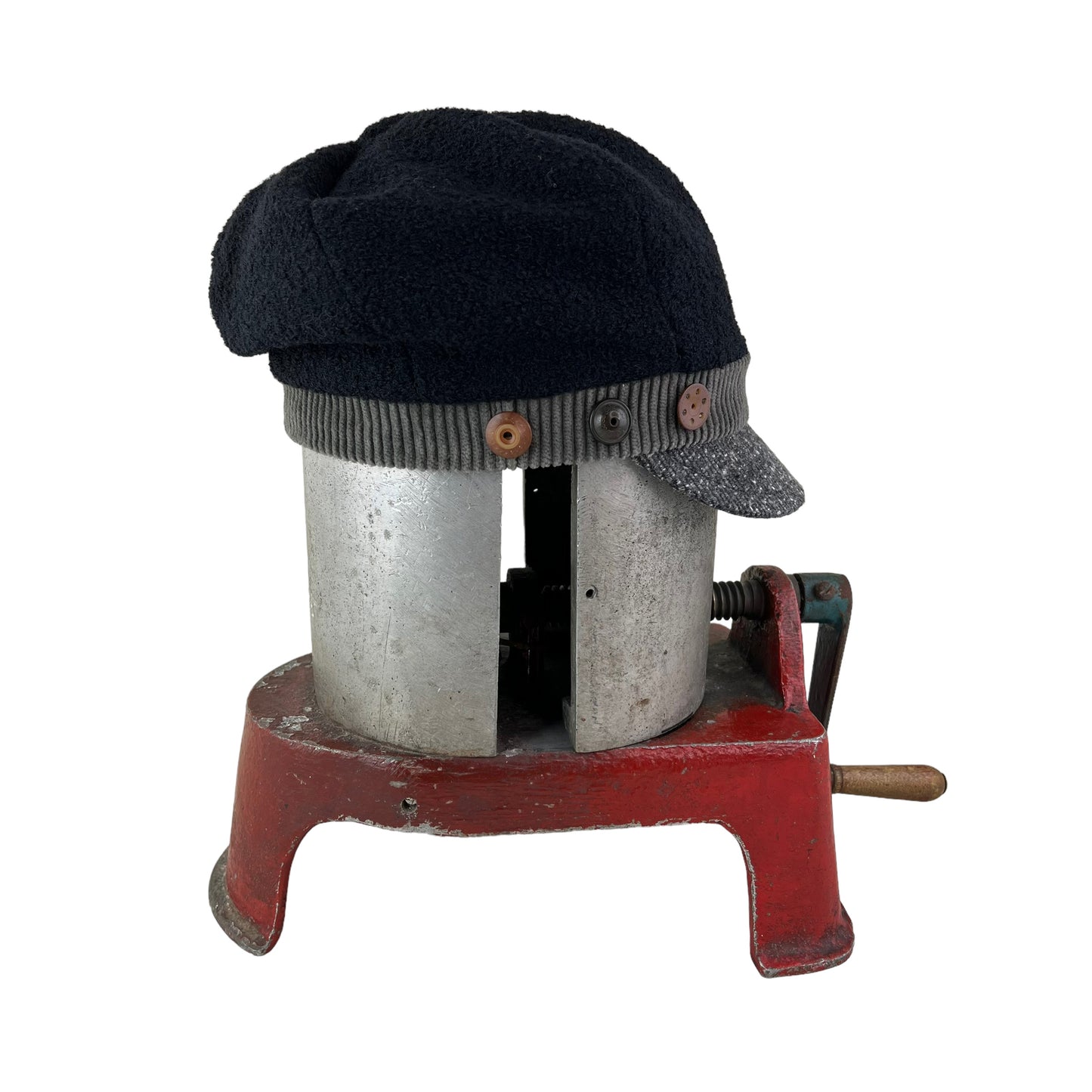 The Rowan Wool Bouclé Cap Medium Sage Band Grey Peak