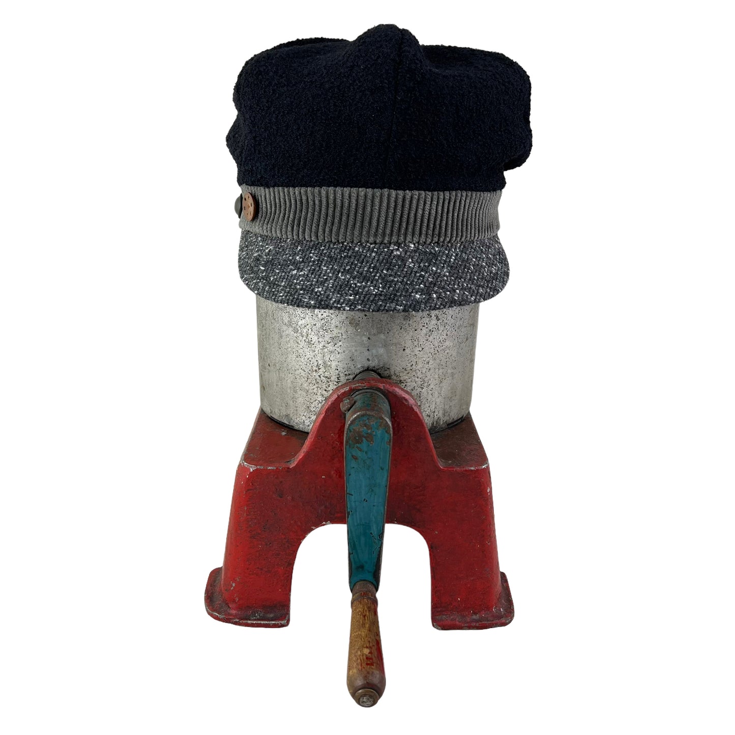 The Rowan Wool Bouclé Cap Medium Sage Band Grey Peak