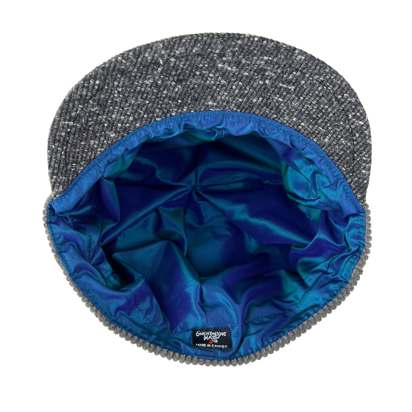 The Rowan Wool Bouclé Cap Medium Sage Band Grey Peak