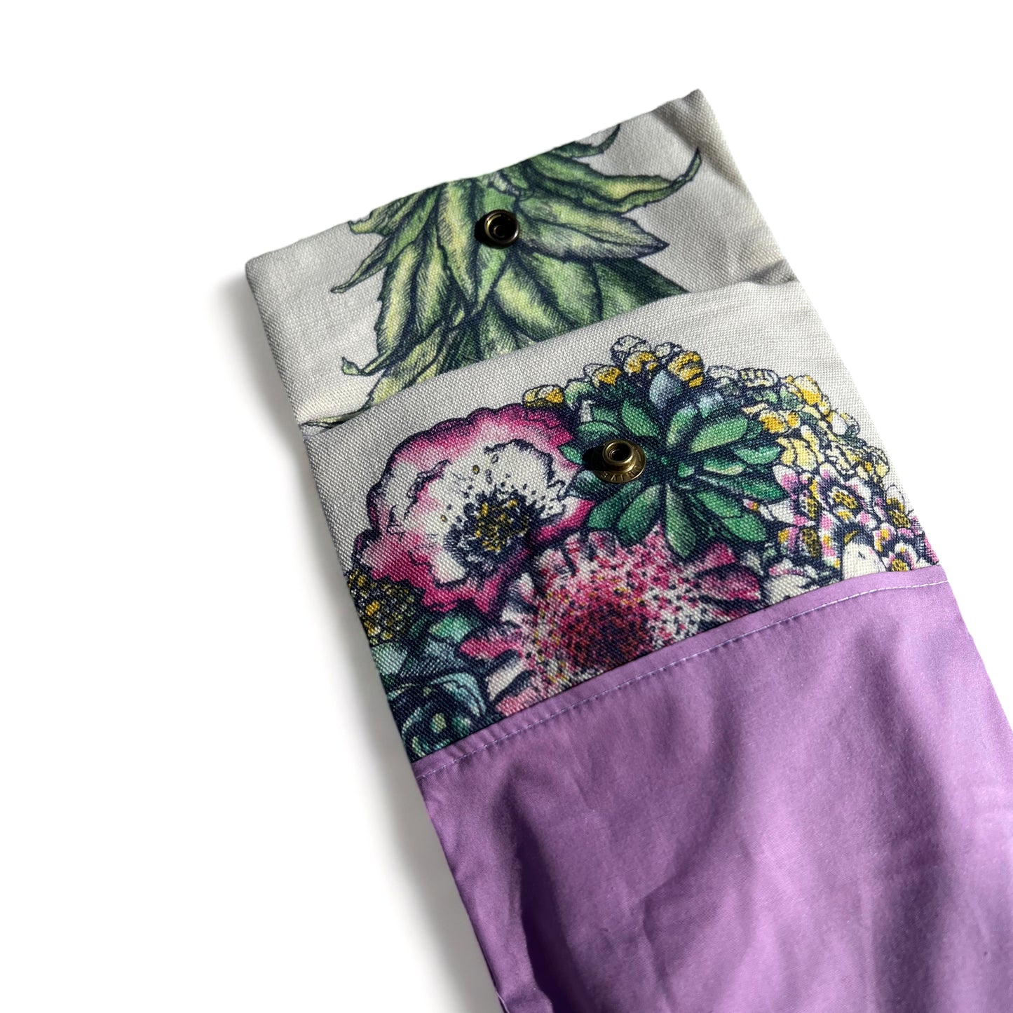Pineapple Linen Travel Shoulder Bag Tote Wine Coloured Zipper
