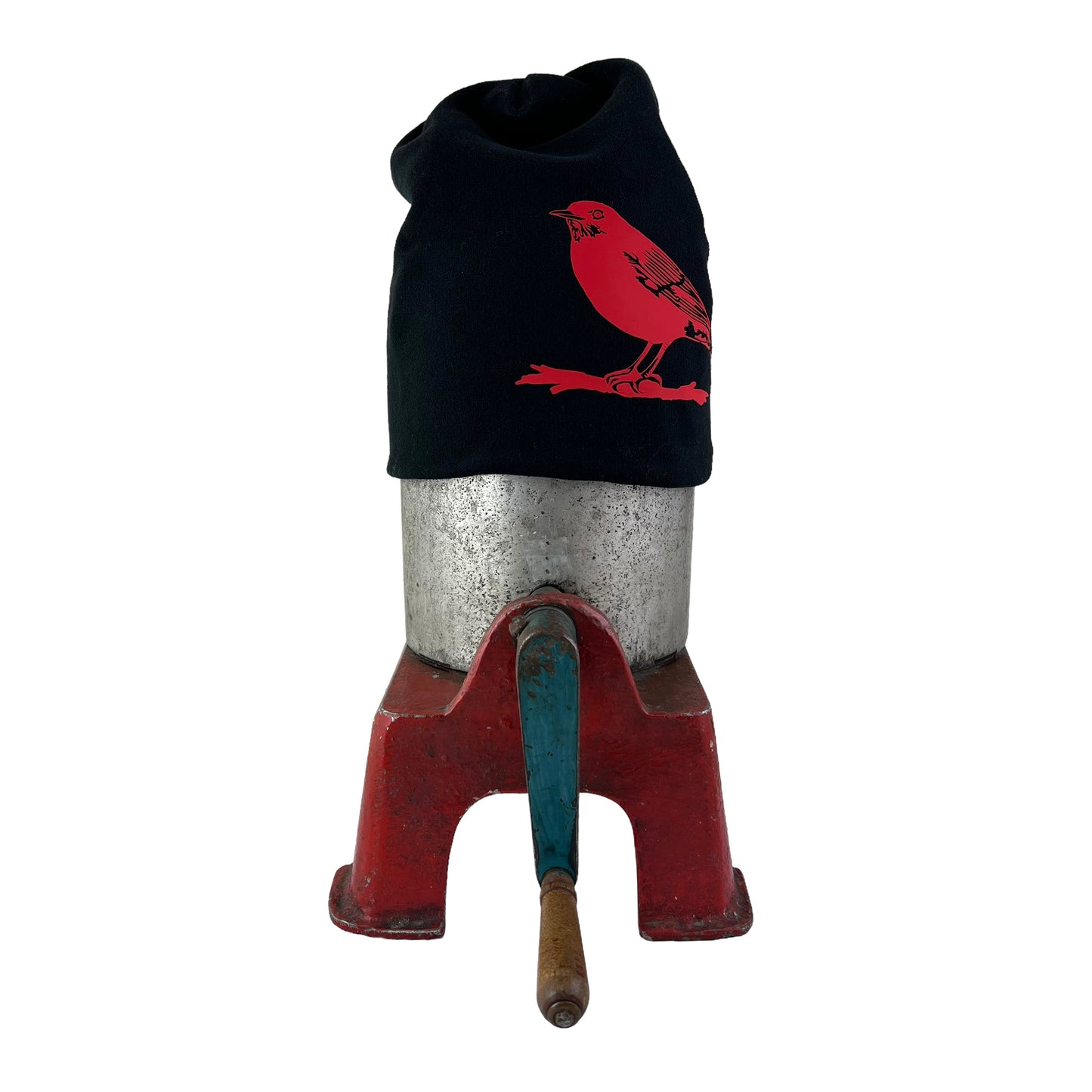 Robin Slouchy Bird Toque Hat Black Red