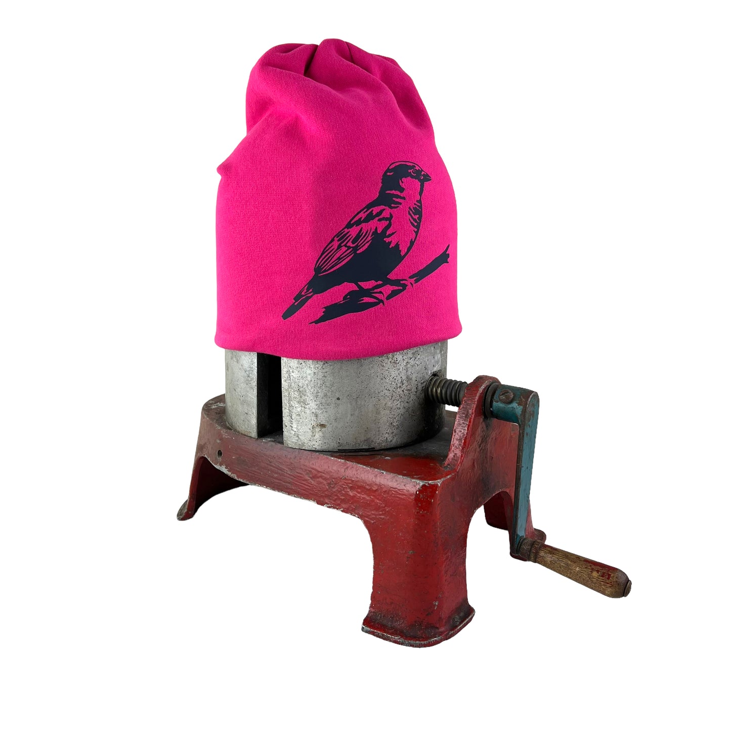 Sparrow Slouchy Bird Toque Hat Fuchsia Red