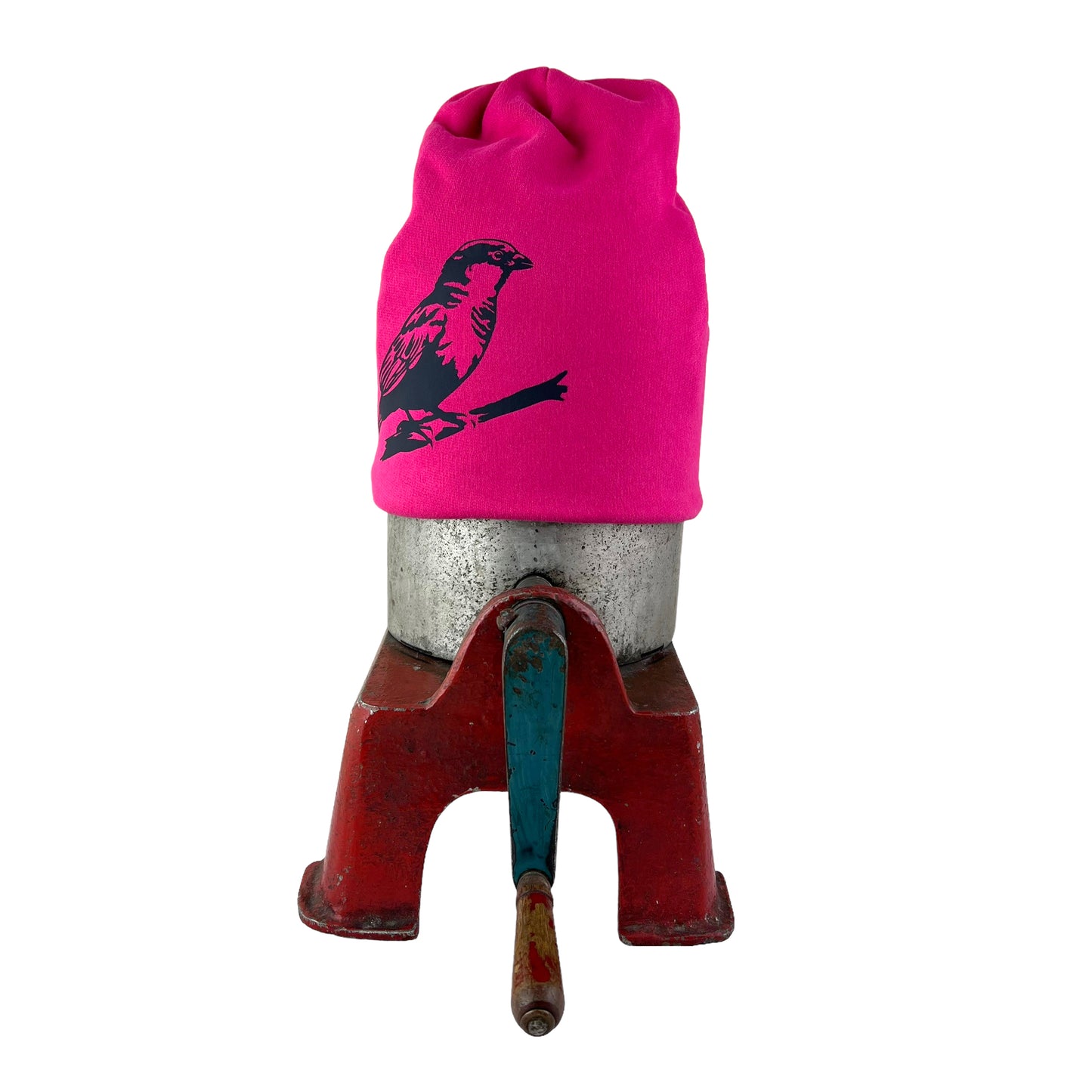 Sparrow Slouchy Bird Toque Hat Fuchsia Red