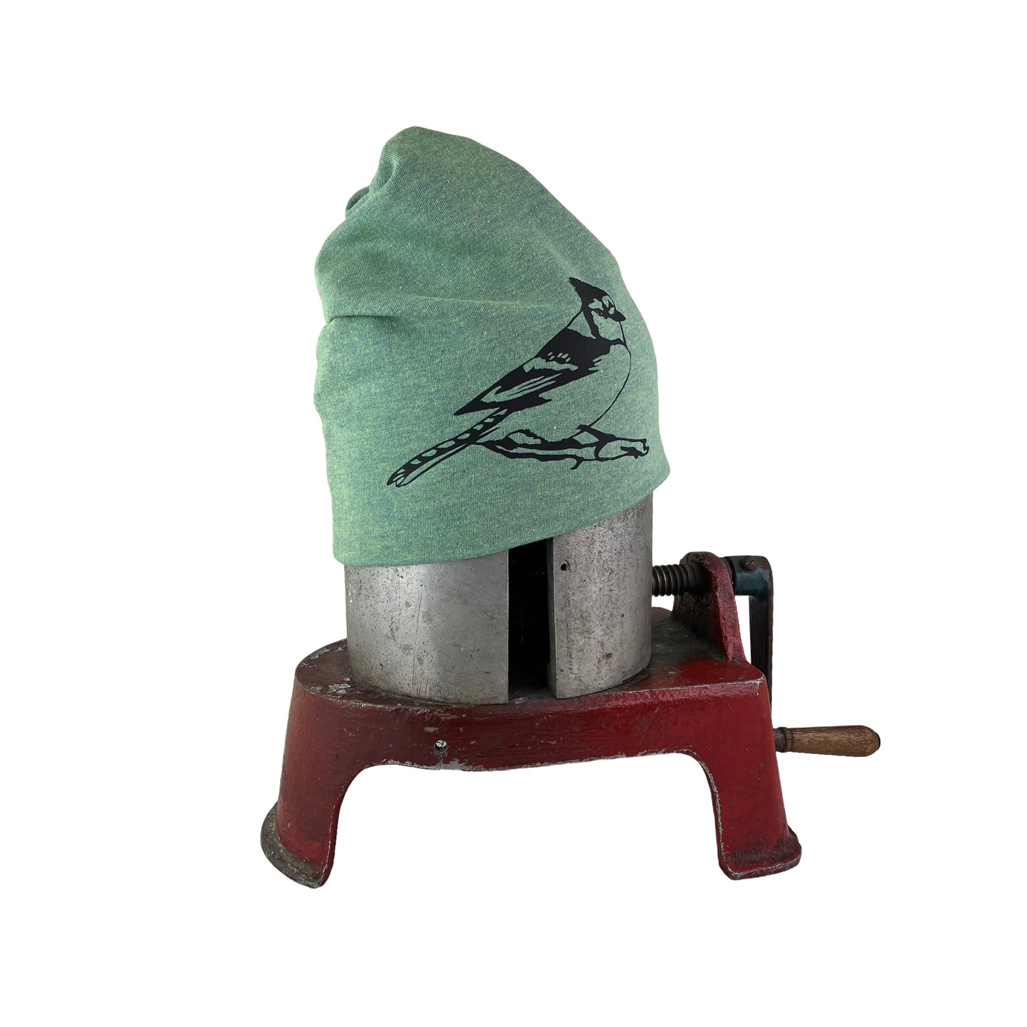 Blue Jay Slouchy Bird Toque Hat Heather Green