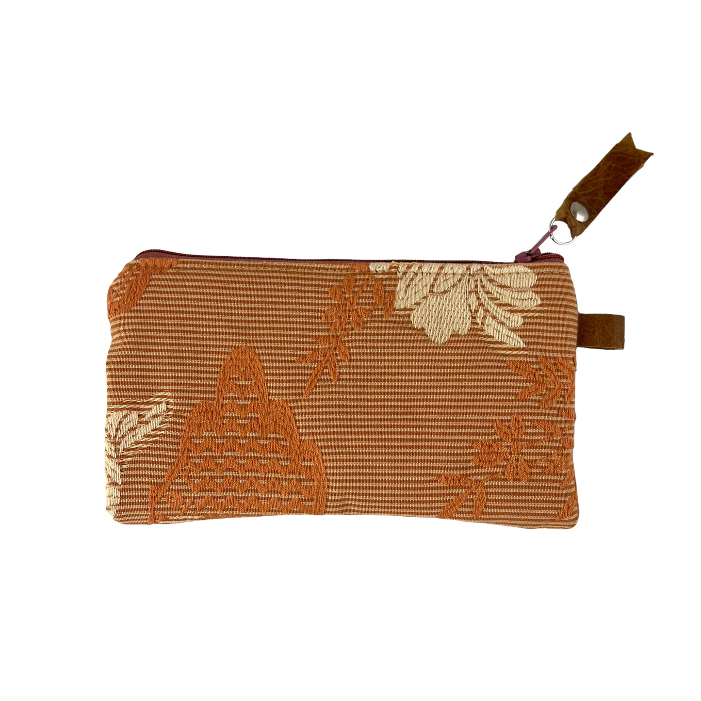 Green Yellow Orange Patchwork Tapestry Zipper Card Wallet
