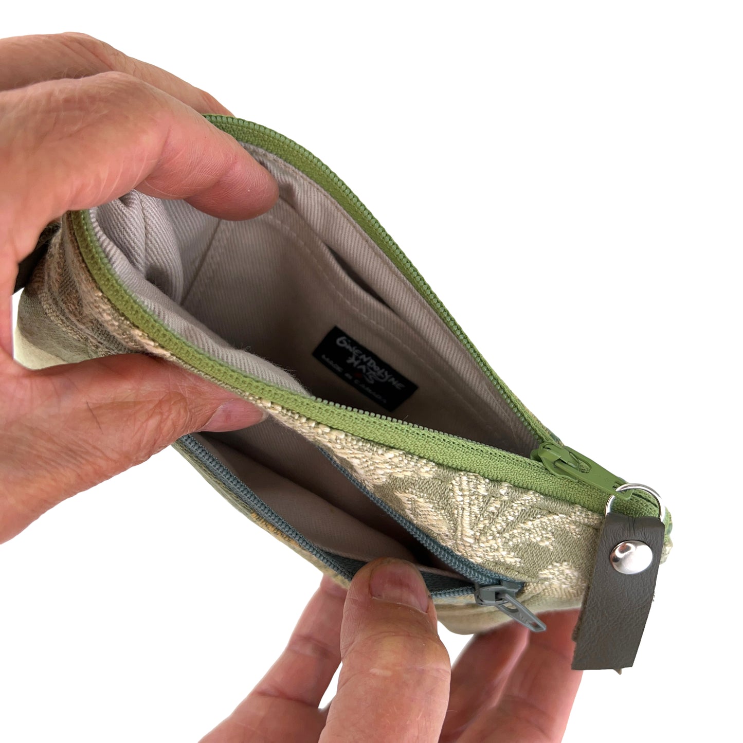 Green Patchwork TapestryZipper Card Wallet