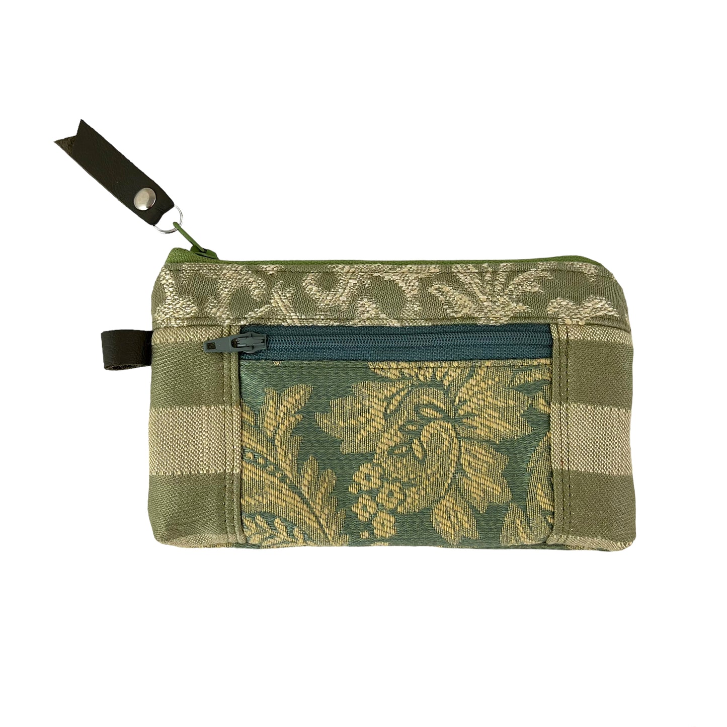 Green Patchwork TapestryZipper Card Wallet