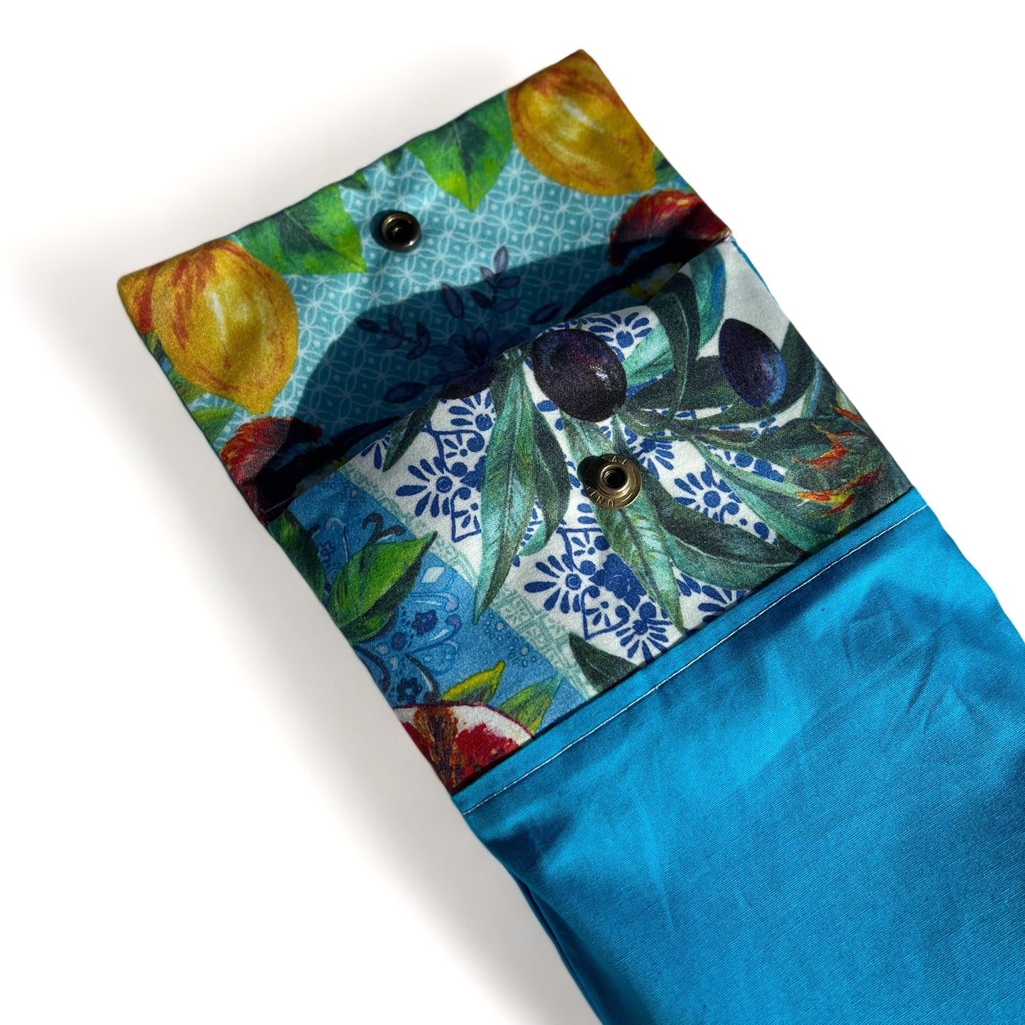 Blue Travel Shoulder Tote Bag Smoky Blue Coloured Zipper