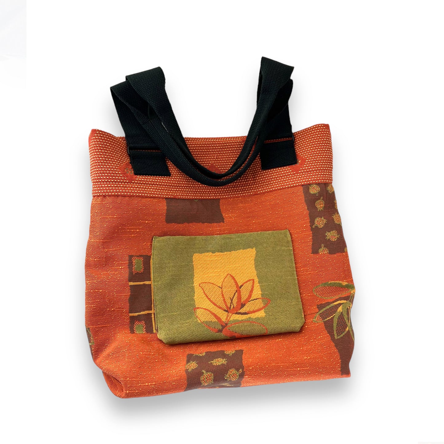 Sunshine Orange Tapestry Tote Bag