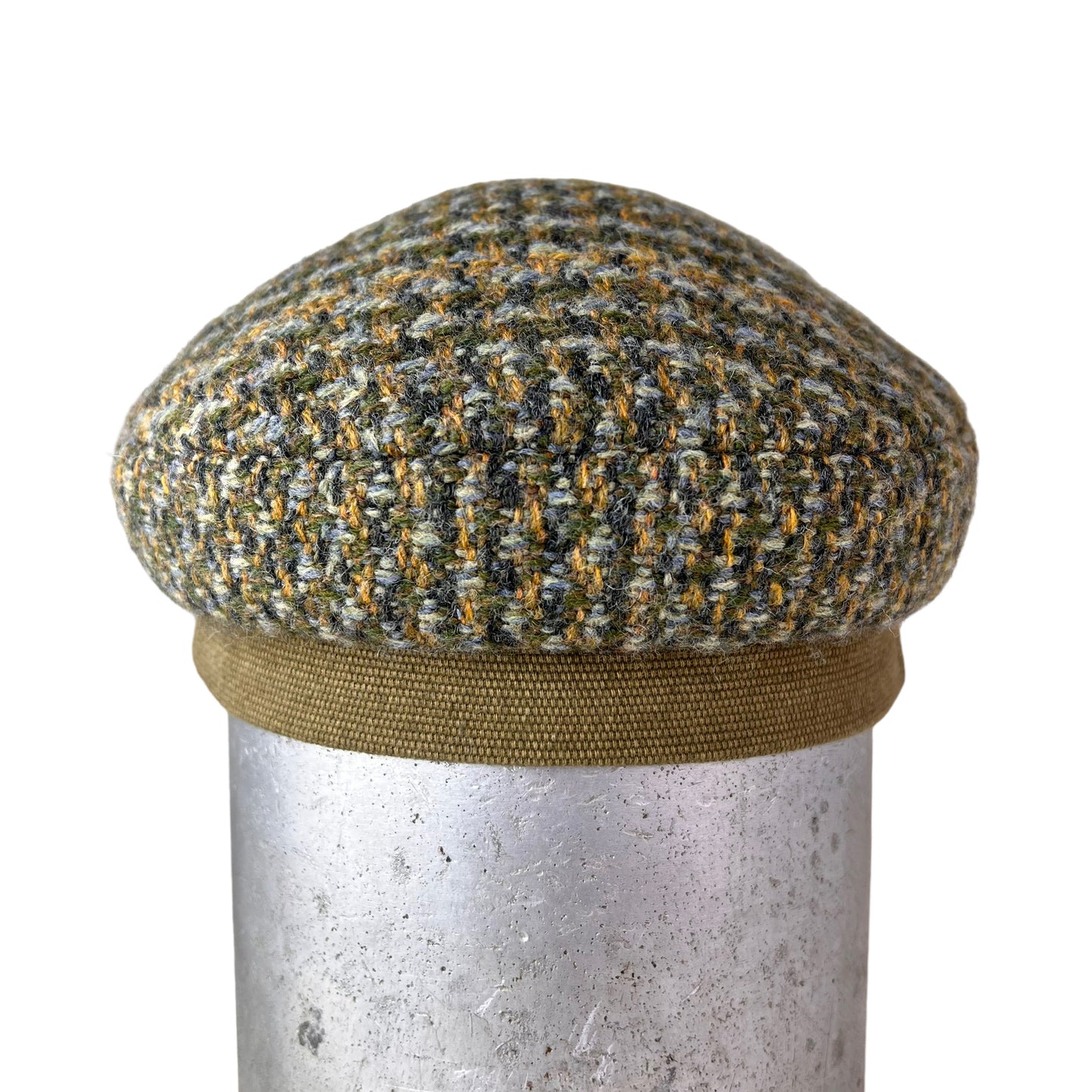 Green Gold Plaid Abbey Road Wool Cap - Medium