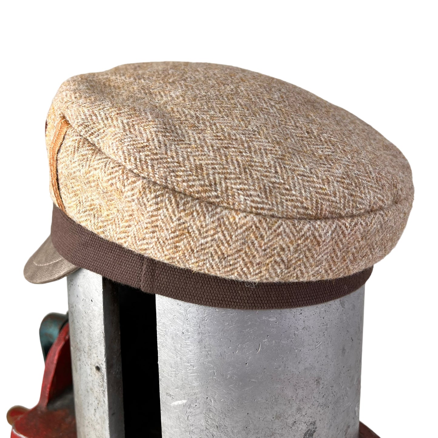 Beige Herringbone Abbey Road Wool Cap - Womens Medium