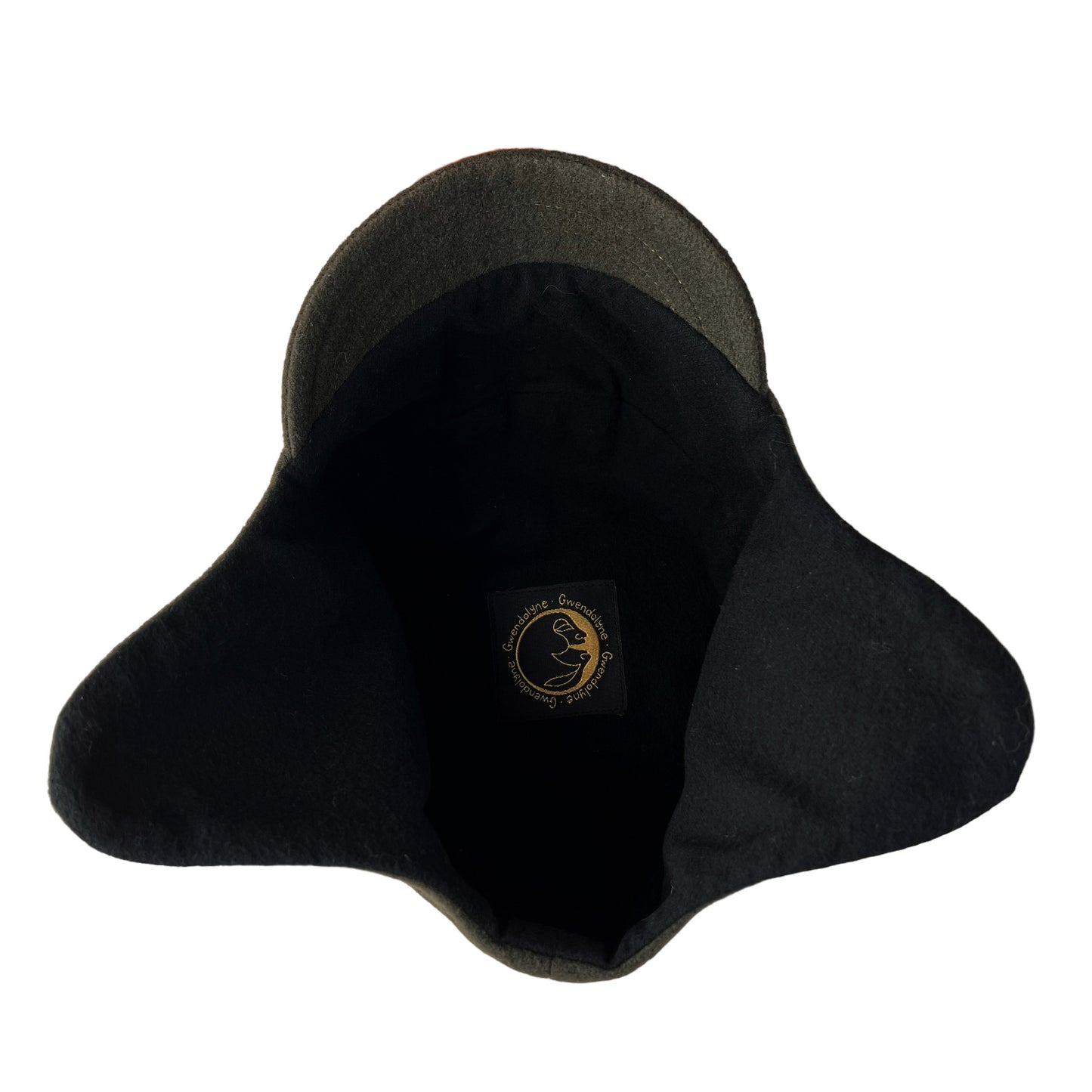 Green Amelia Wool Ear Flap Helmet Hat - Medium