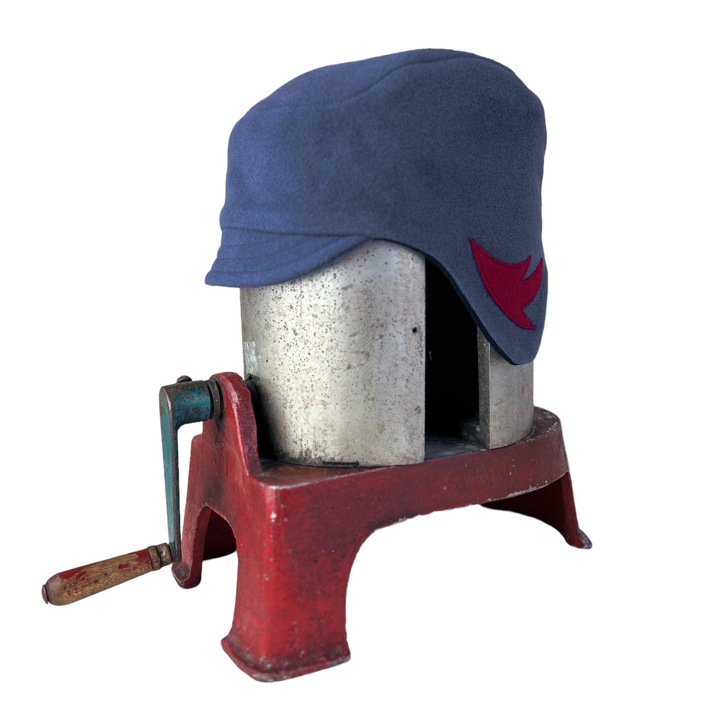 Amelia Wool Ear Flap Womens Helmet Hat X Large Blue Red