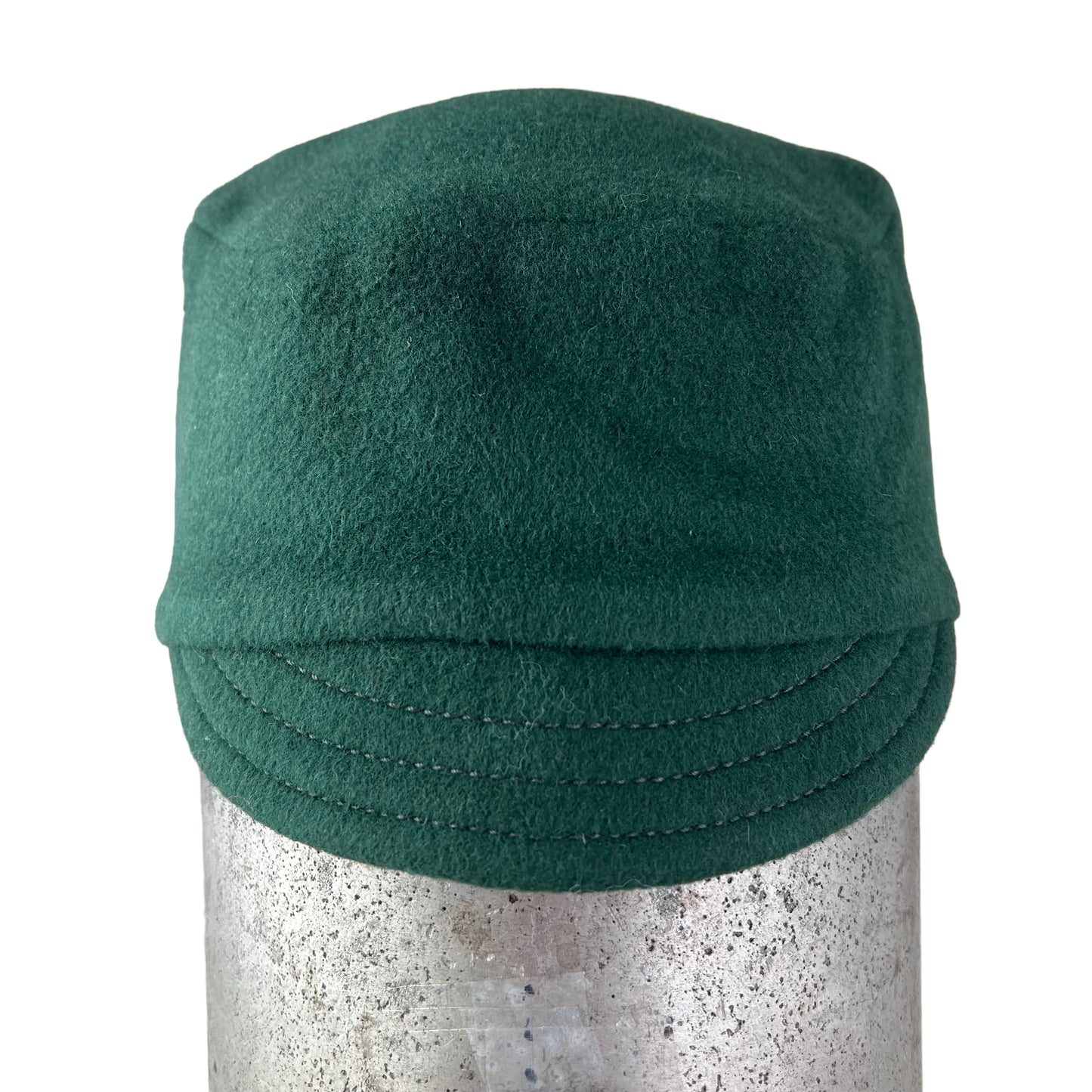 Green Amelia Wool Ear Flap Helmet Hat - X Large