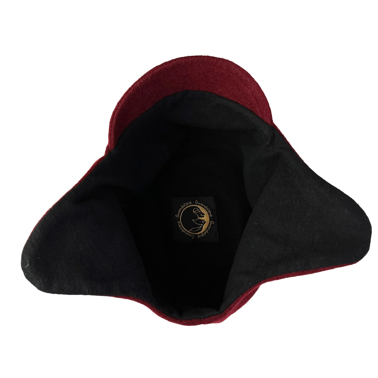 Red Amelia Wool Ear Flap Helmet Hat - Large