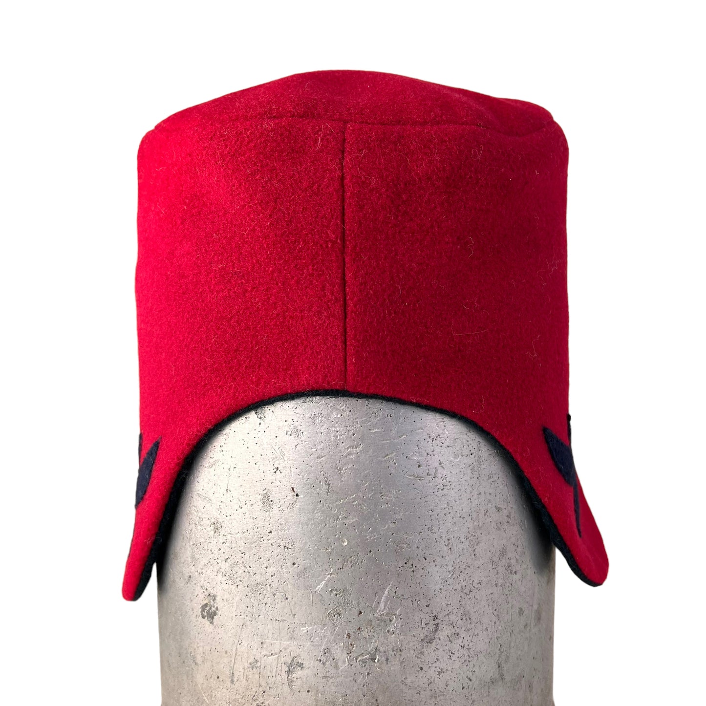 Red Amelia Wool Ear Flap Womens Helmet Hat - Large