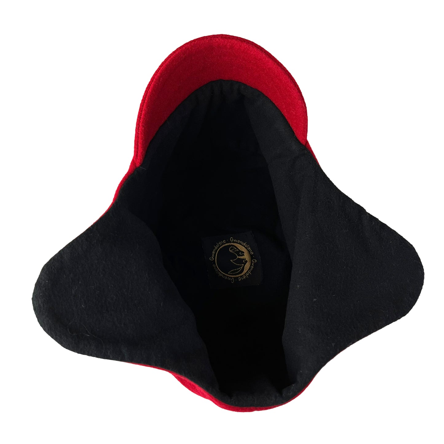 Red Amelia Wool Ear Flap Womens Helmet Hat - Large