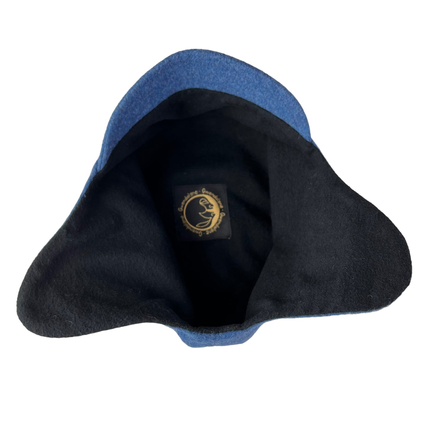 Blue Amelia Wool Ear Flap Helmet Hat - X Small