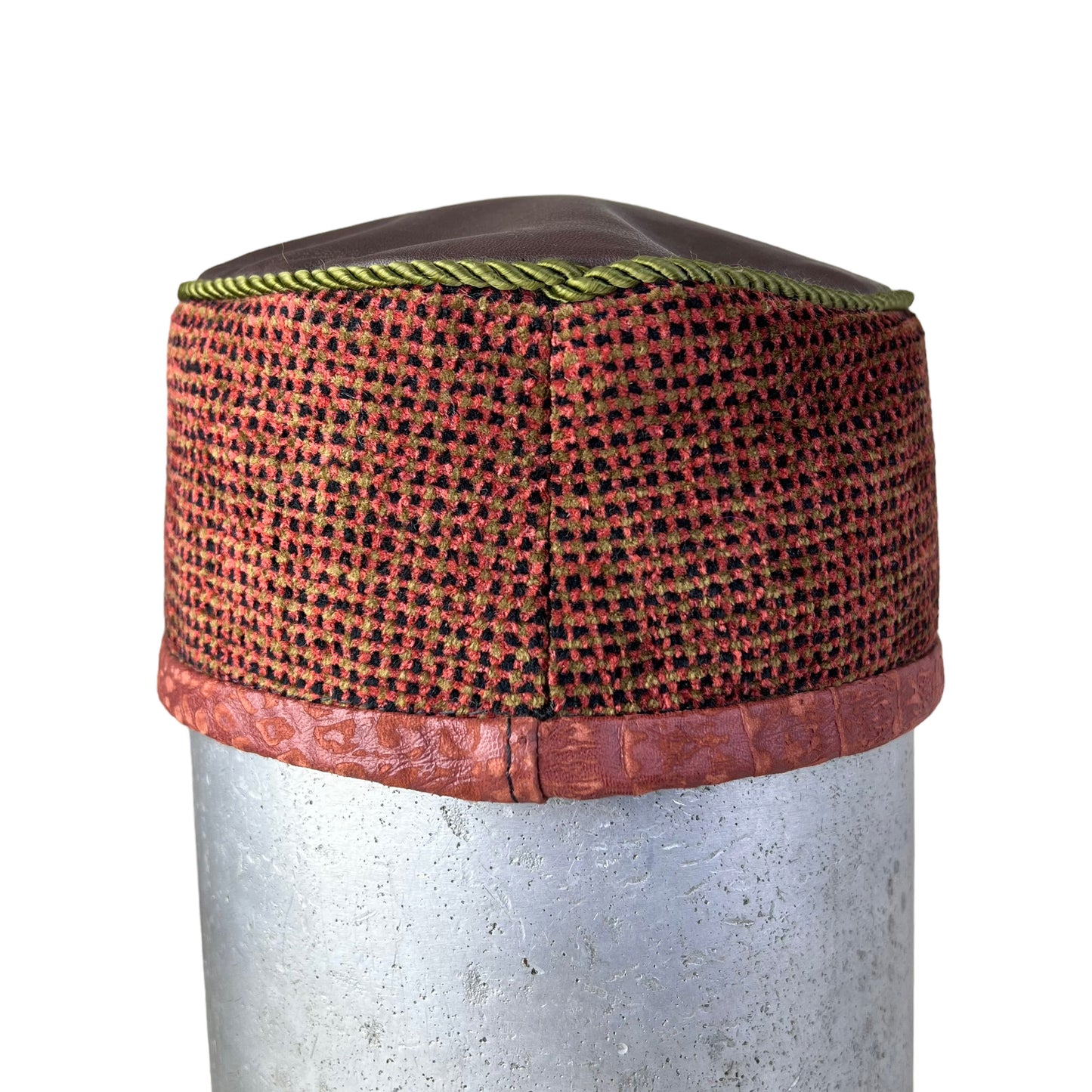 Arwyn Fez Pillbox Small Rust Brown