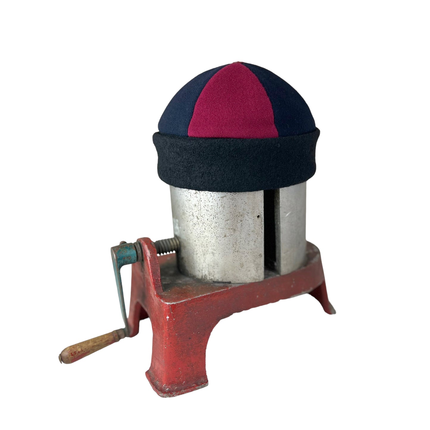 Red Navy Black Beanie Wool Slouchy Toque Cap - Medium