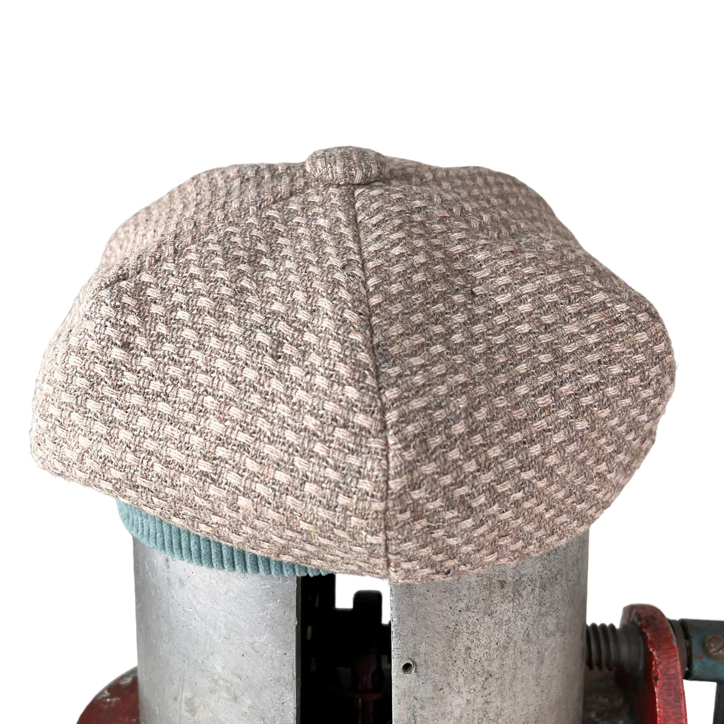 Bella Beret Wool Tam Medium Beige Tan Seafoam Green