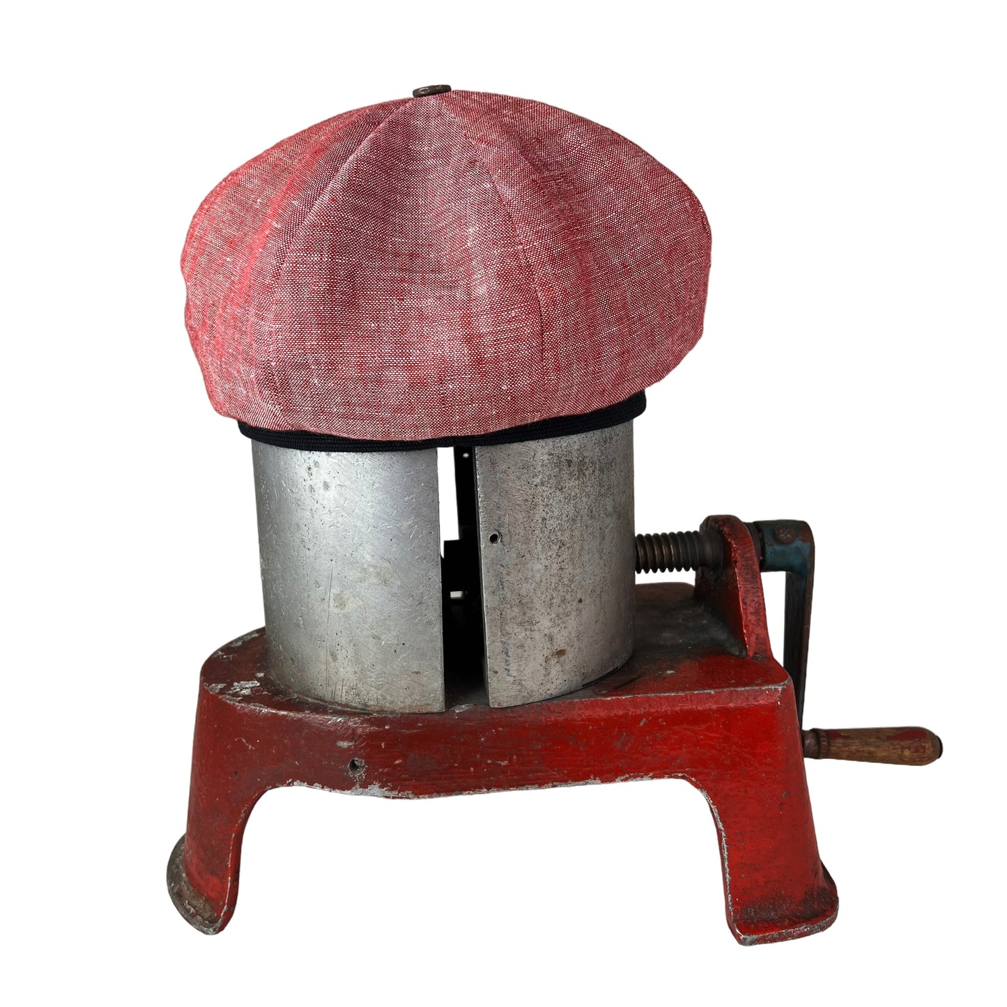 Bella Beret Linen Tam Small Red Black