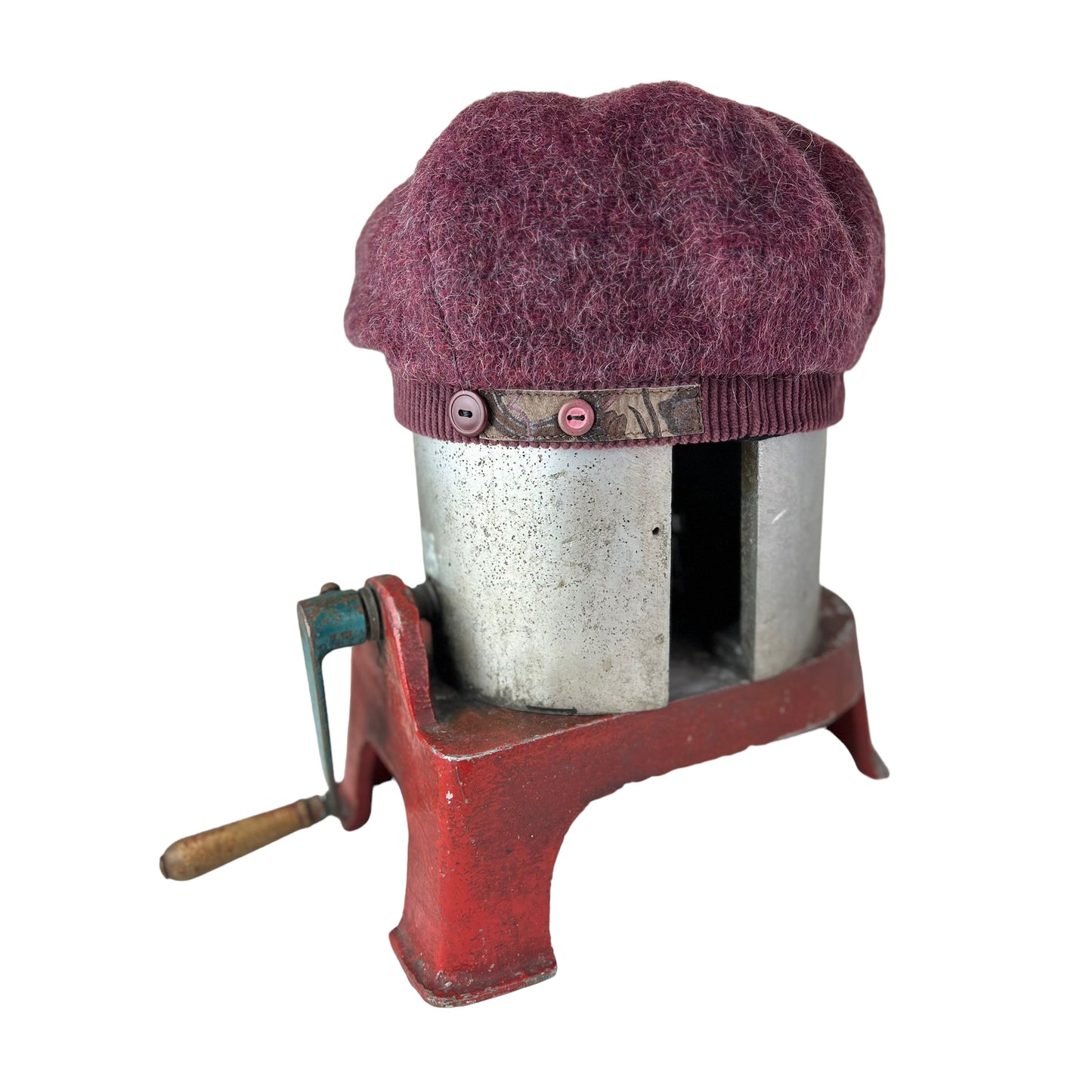 Bella Beret Wool Tam Large Wine Mohair