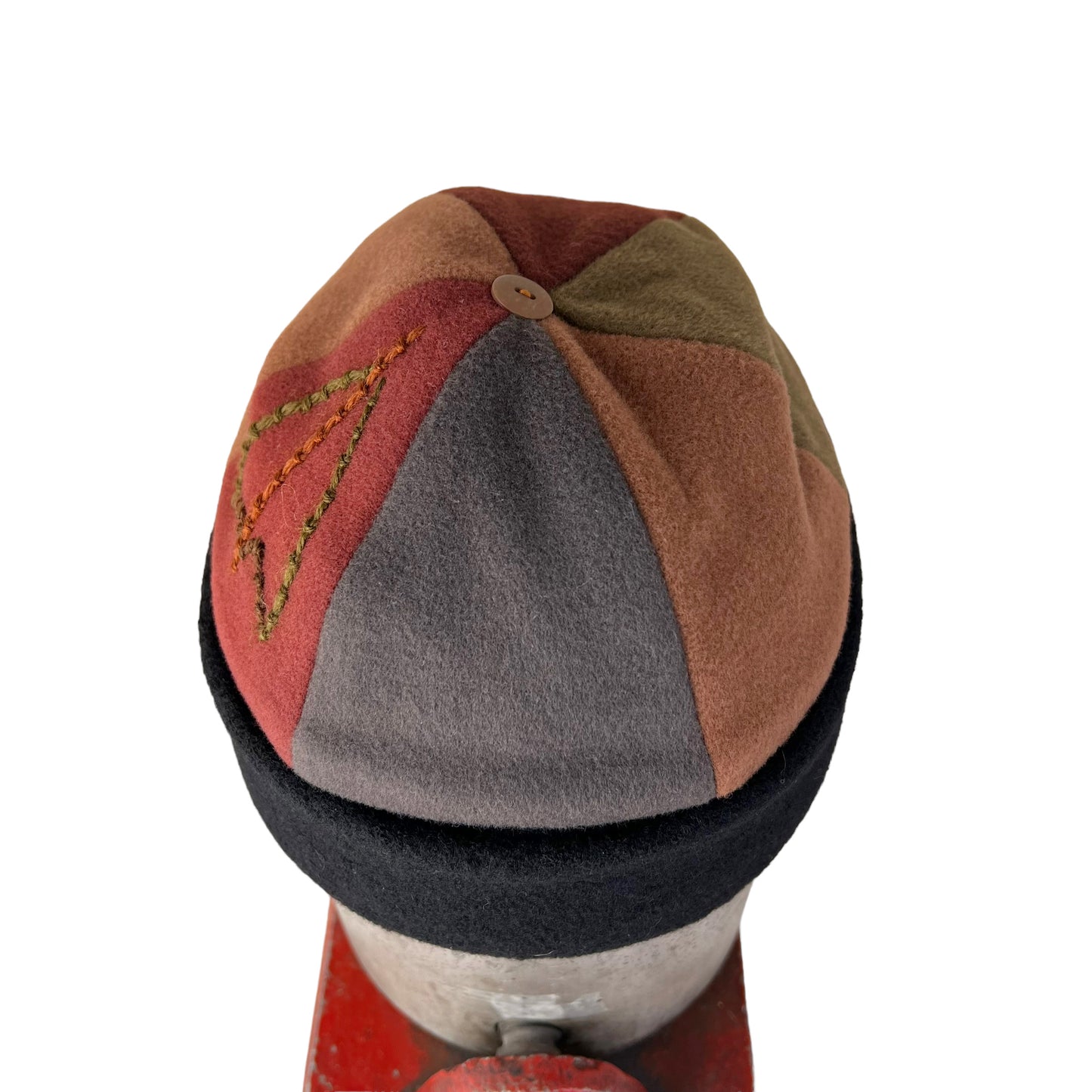 Beanie Wool Slouchy Toque X Large Brown Black
