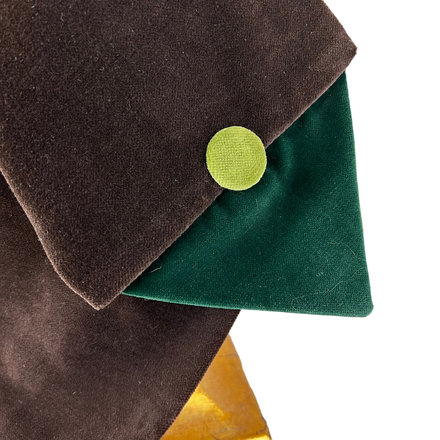 Velvet Triangle Scarf Brown