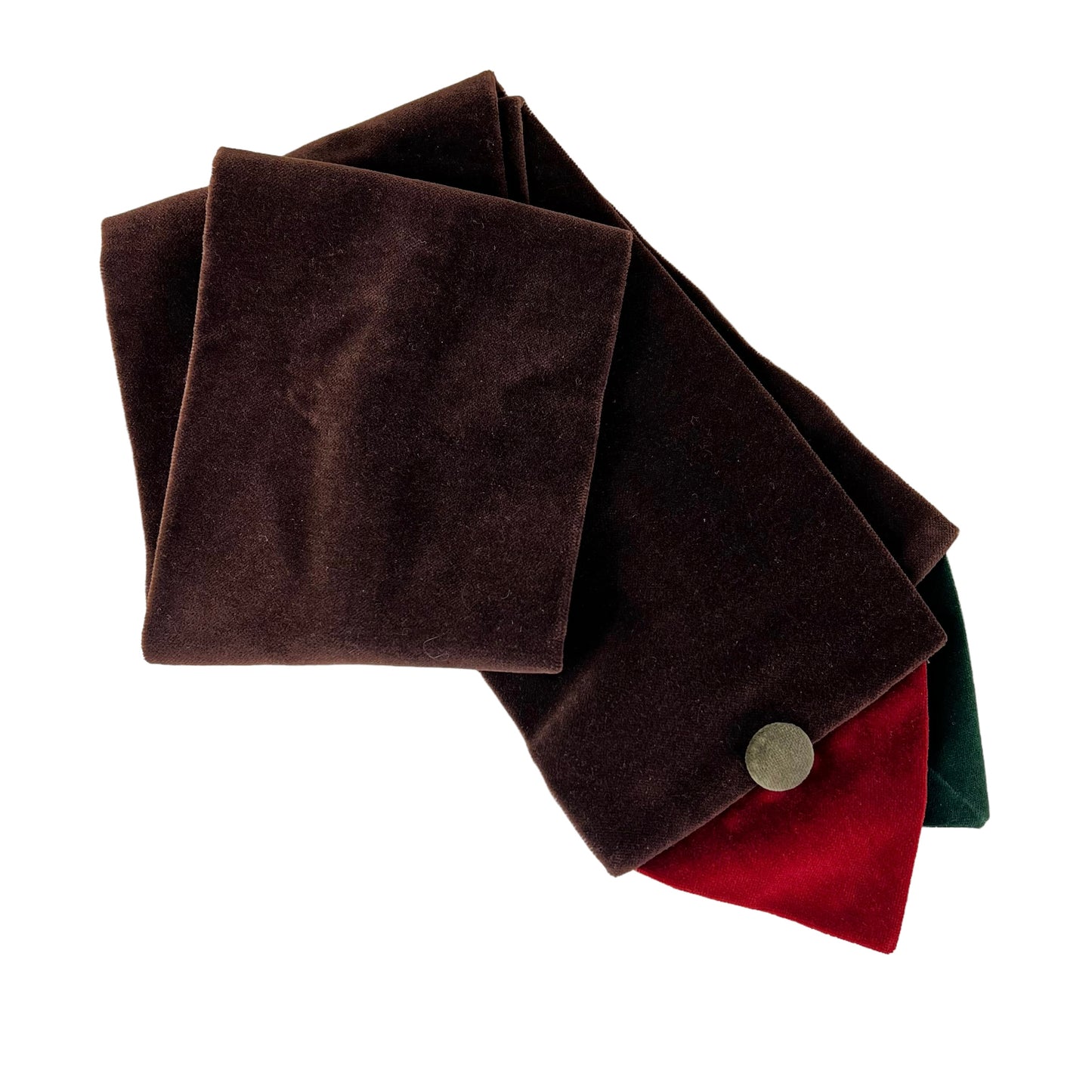 Velvet Triangle Scarf Brown