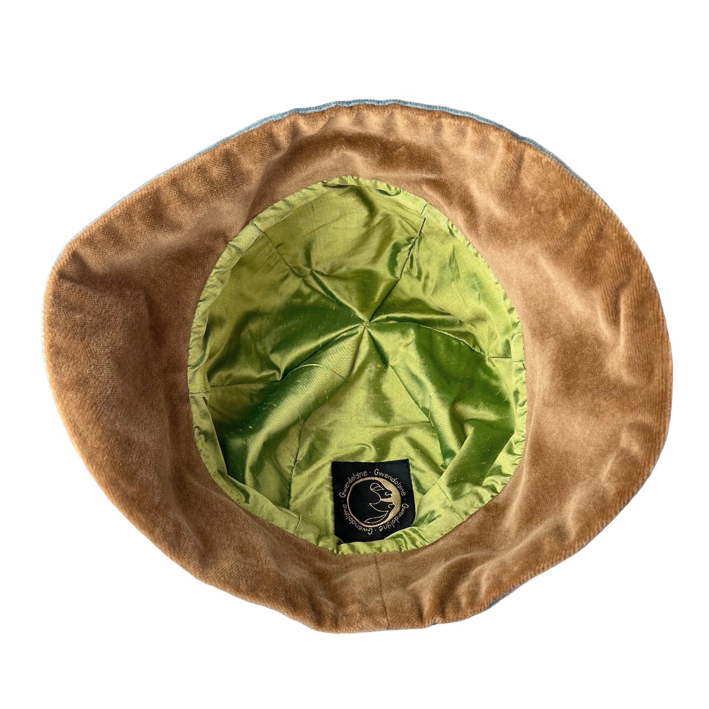 Chloe Velvet Cloche Hat Large Beige Tan