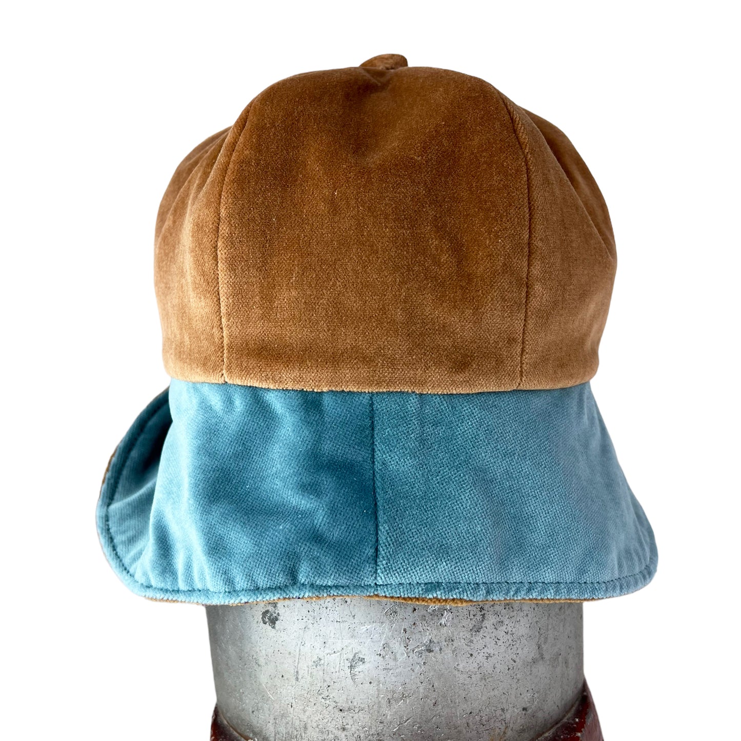 Chloe Velvet Cloche Hat Large Beige Tan