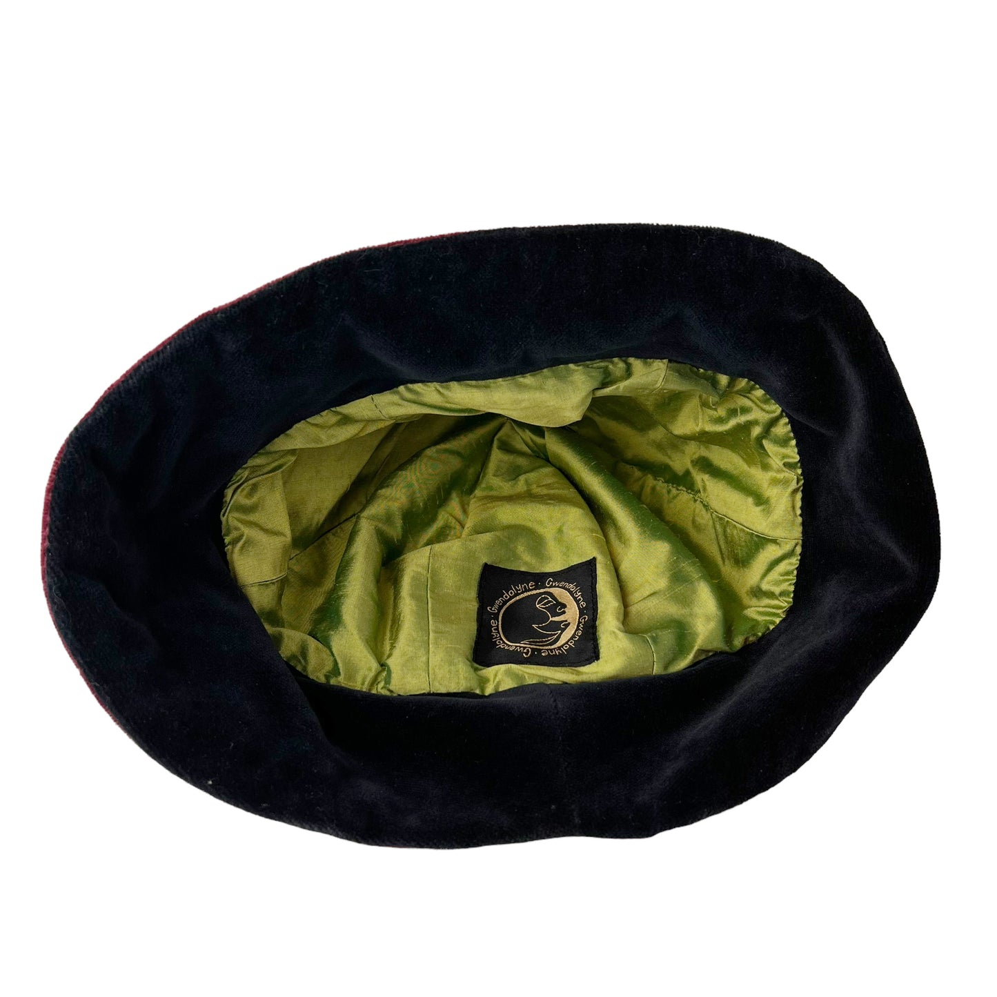 Chloe Velvet Cloche Hat Size Medium/small Black Wine