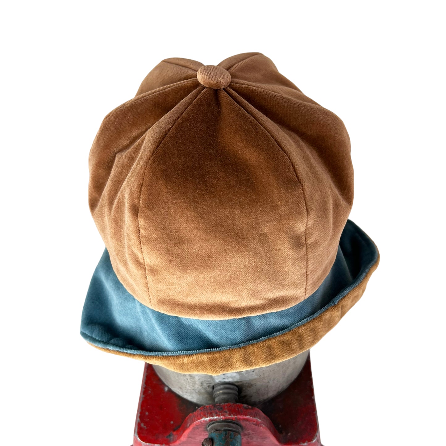 Chloe Velvet Cloche Hat Large Beige Tan