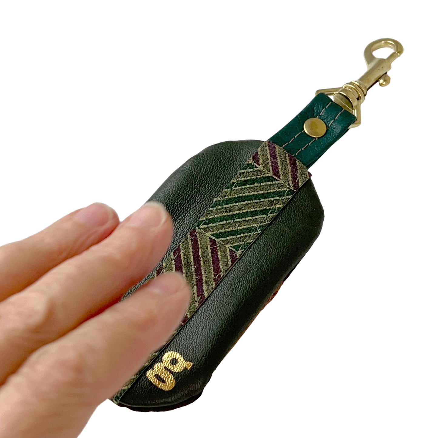 Coin Pod Leather Change Purse Wine Brown