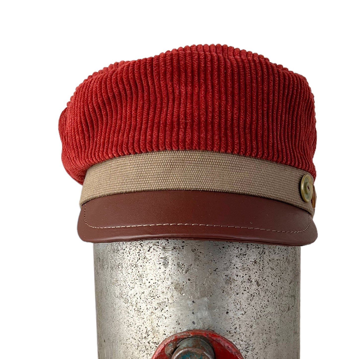 Rust Red Cordy Peak Cap Size Large