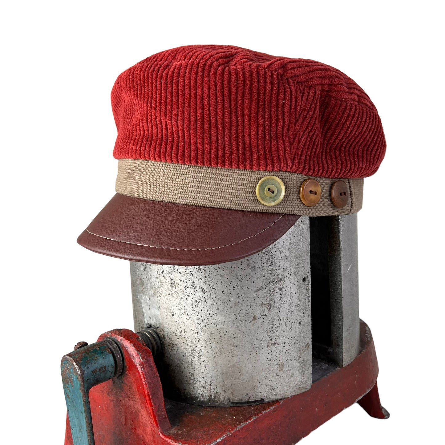 Rust Red Cordy Peak Cap Size Large