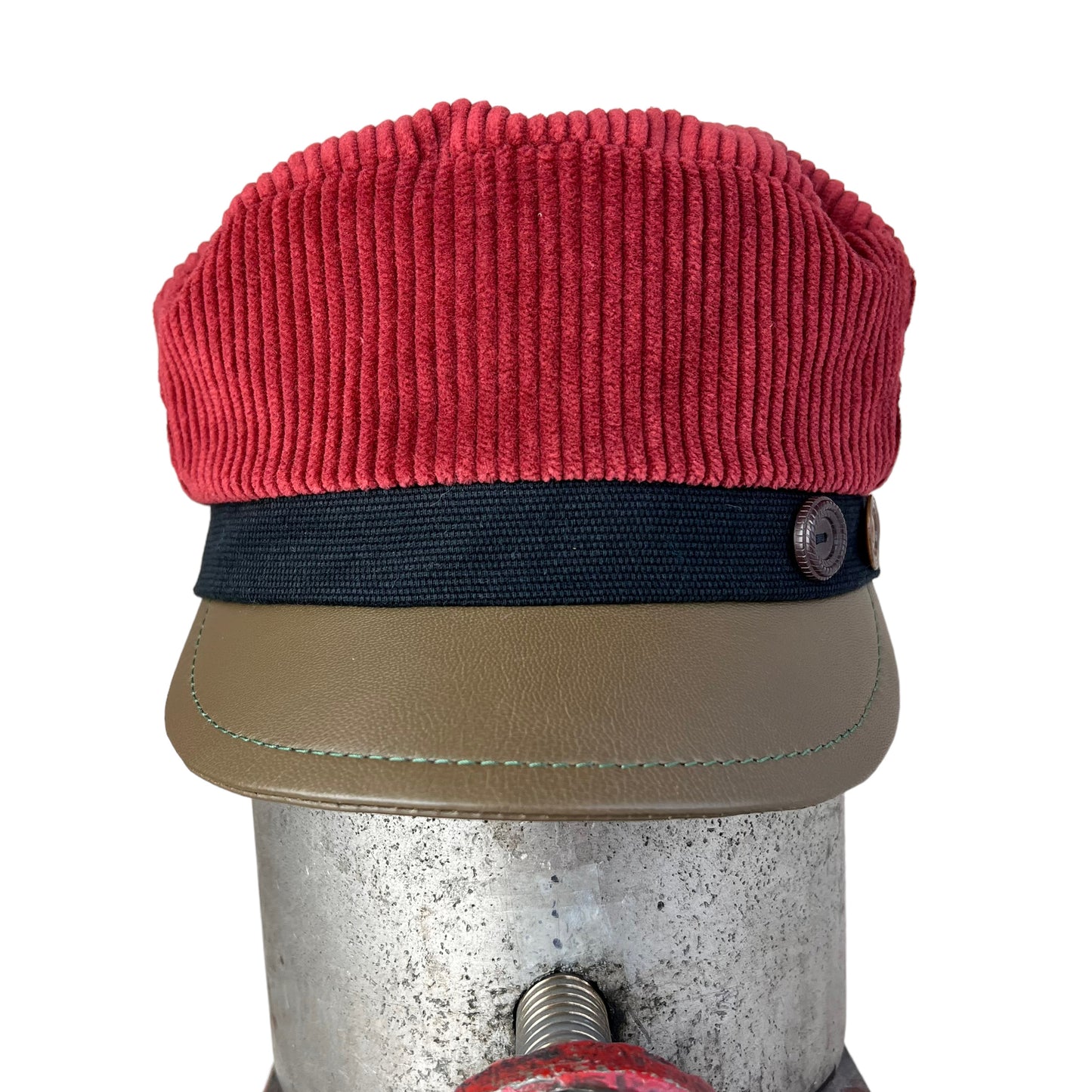 Rust Red Cordy Peak Cap Size Small