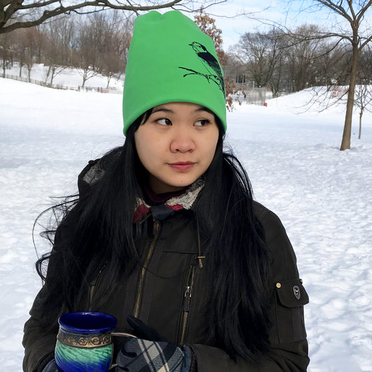 Small Bird Slouchy Toque Hat Green Apple