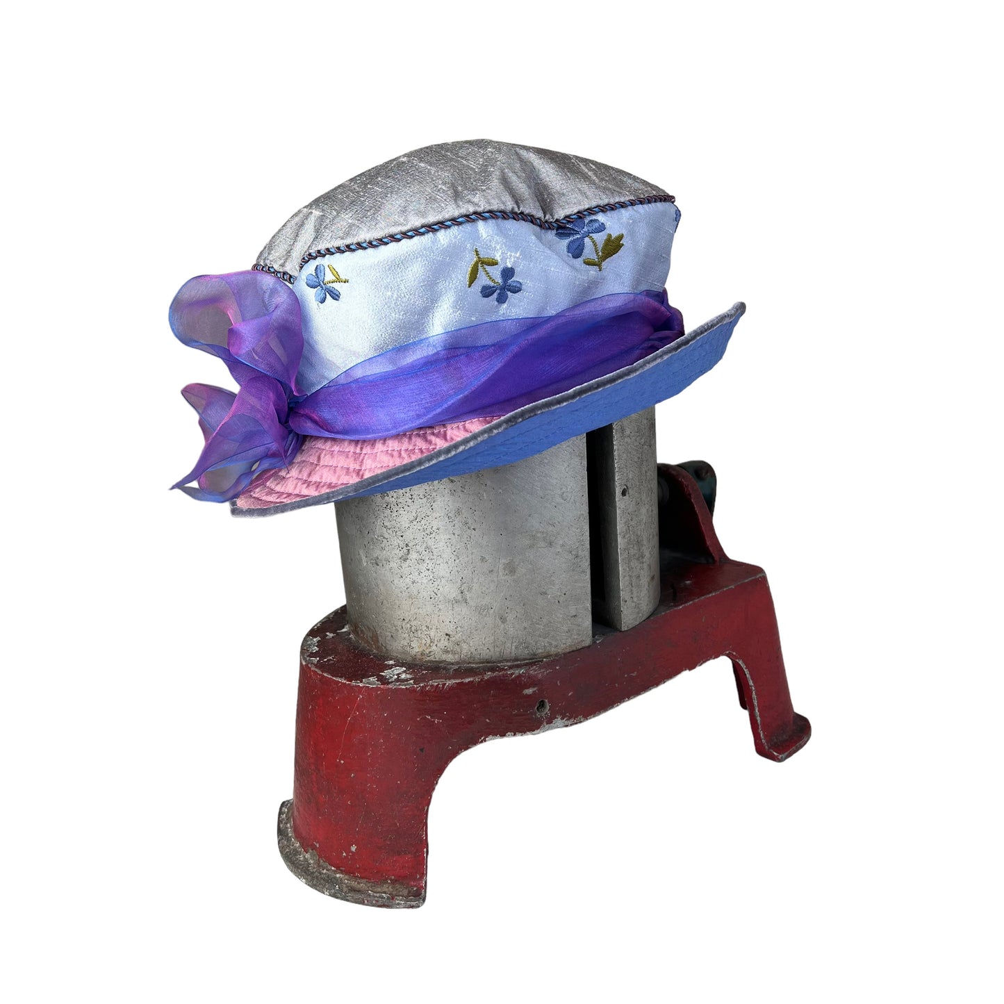 Garden Tea Evening Silk Hat Small Light Blue