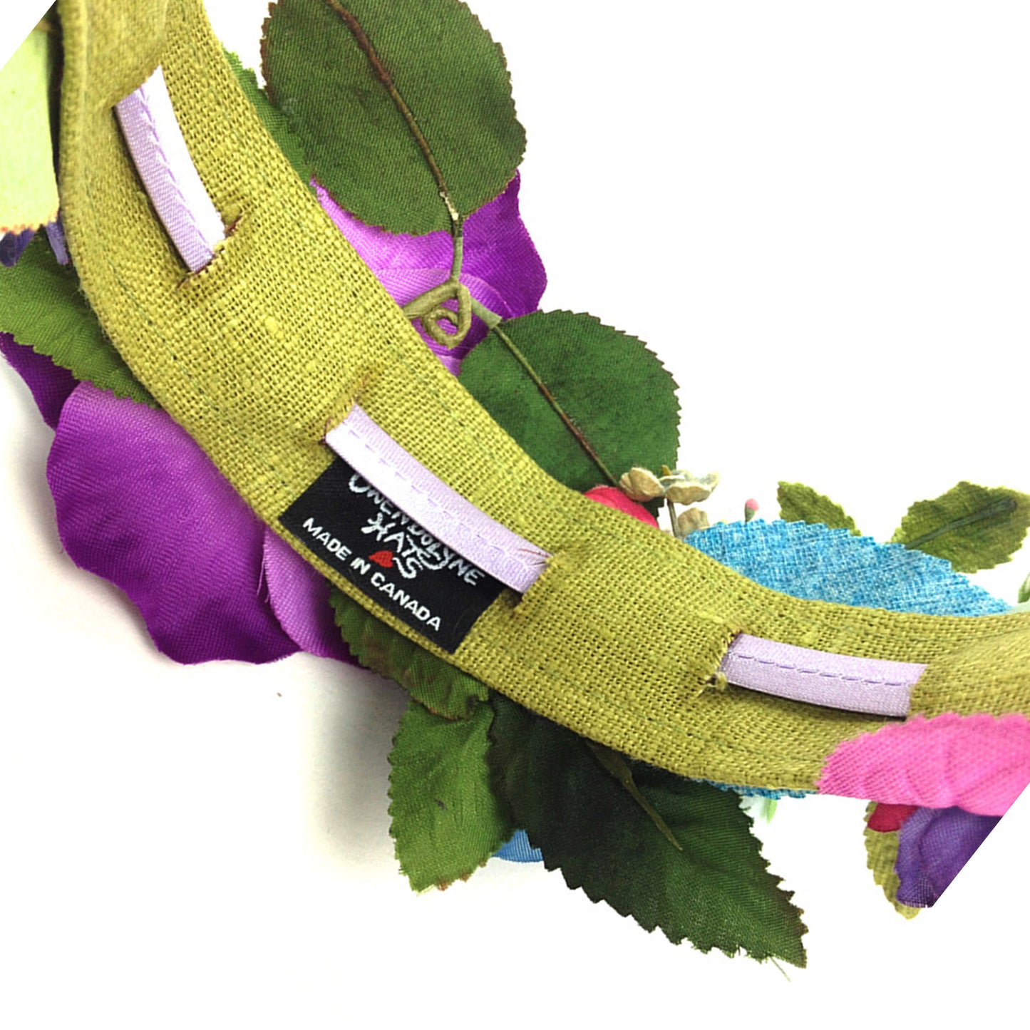 Girls Floral Hairband Fushia Purple Rose