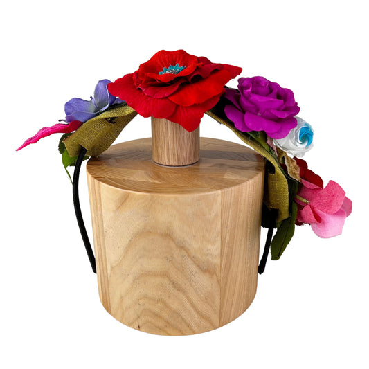 Girls Floral Hairband Red and Hot Pink Rose Tiara Crown