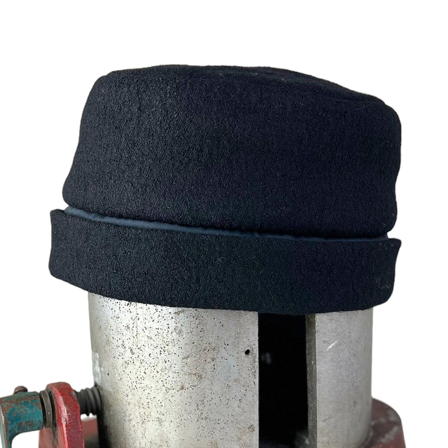 Hedy Wool Pillbox Hat Large Black