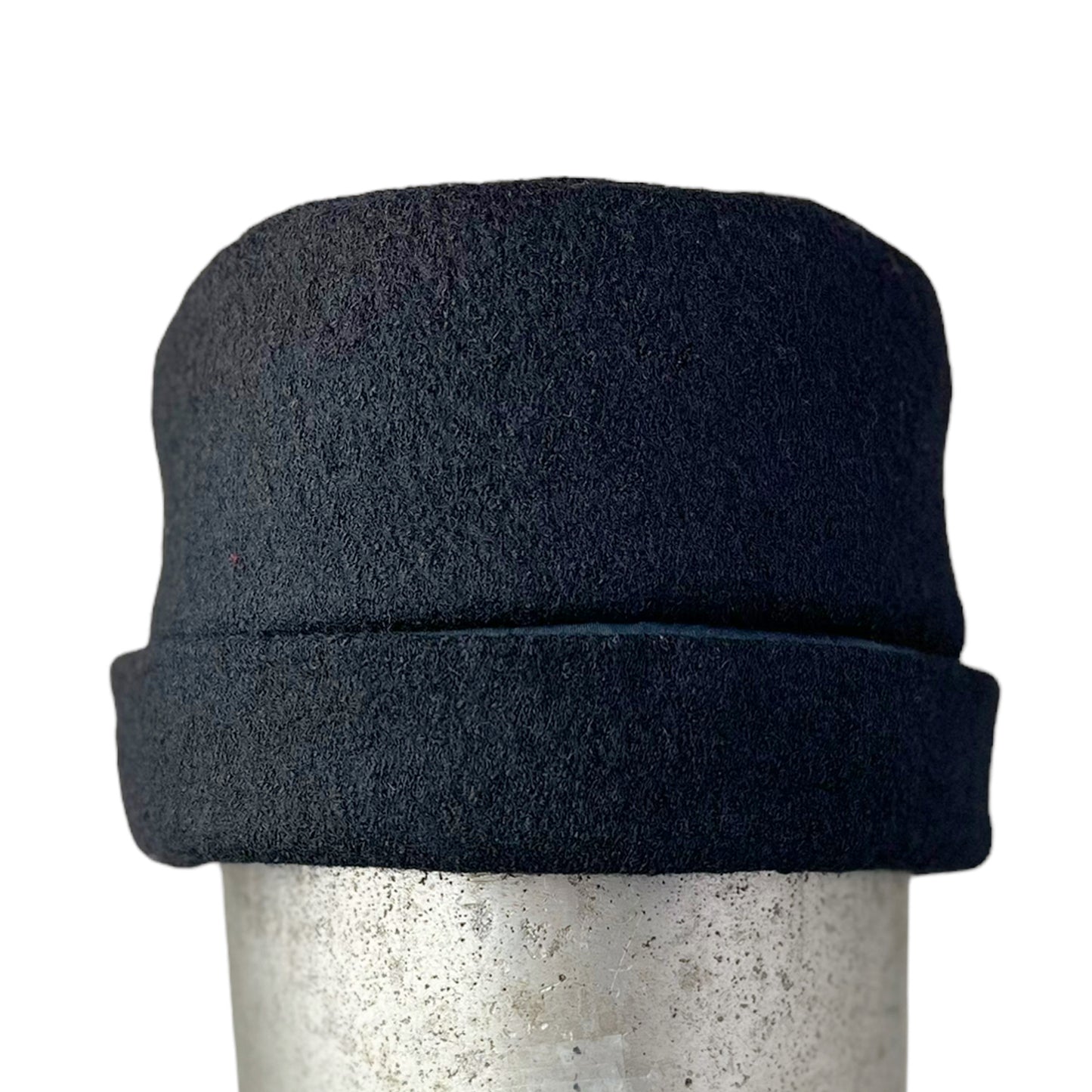 Hedy Wool Pillbox Hat Large Black