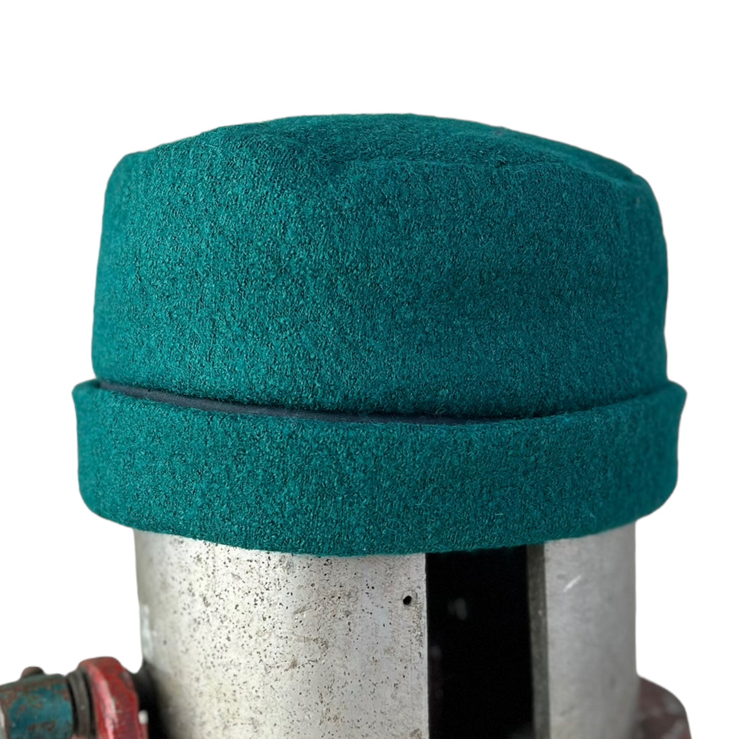 Hedy Wool Pillbox Hat Large Emerald Green