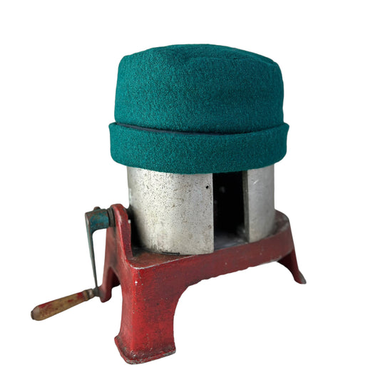 Large Emerald Green Hedy Wool Pillbox Hat #3