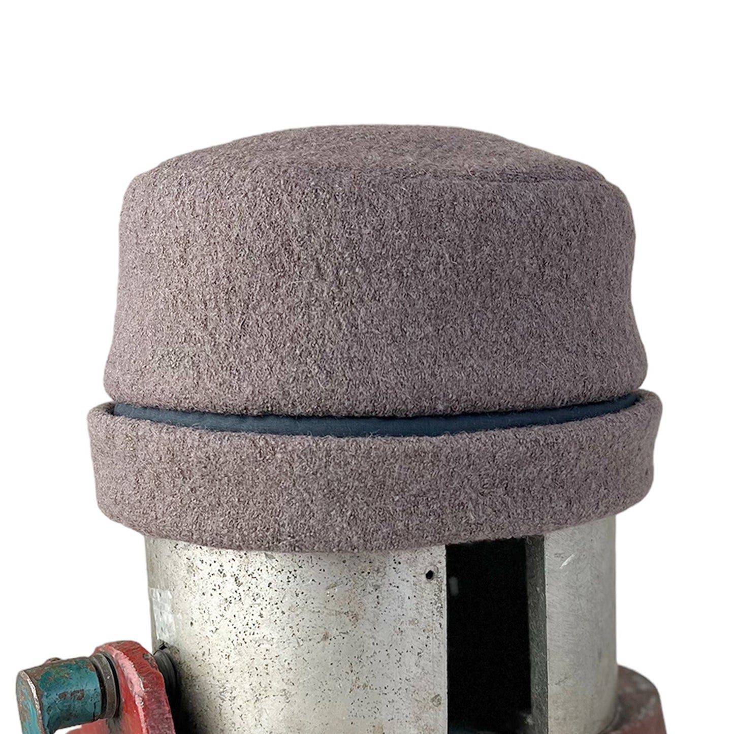 Hedy Wool Pillbox Hat Large Taupe